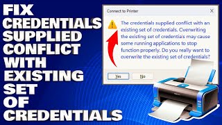 How To Fix Credentials Supplied Conflict With An Existing Set Of Credentials While Sharing a Printer [upl. by Sillihp586]