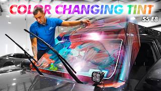 Tinting Over Existing Tint  Chameleon Windshield Installation  A Day In The Life  S5  E8 [upl. by Kellda644]