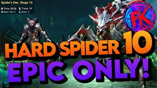 Hard Spider 10 Epic Only 50 Second Turn Attack Tournament  Raid Shadow Legends [upl. by Mable]