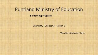 Chemistry  Chapter 3  Lesson 5 [upl. by Retlaw]