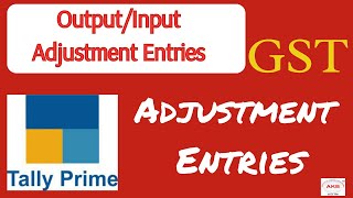 GST Adjustment Entry in Tally Prime How to Adjust GST Input Output in Tally Prime  GST Entry [upl. by Neelat743]