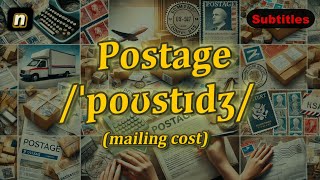 n Postage meaning mailing cost with 5 examples [upl. by Ecneret]