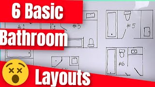 6 Basic Bathroom Layouts  What Works Best amp What Doesnt Make Sense [upl. by Annabela609]