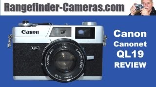 Canon Canonet QL19 New 1971 rangefinder 35mm film camerawmv [upl. by Retsila]