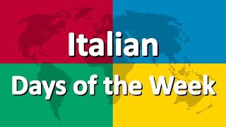 Learn Italian part 1  Days of the Week [upl. by Araeit]