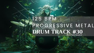 Progressive Metal Drum Track  125 BPM [upl. by Analart]