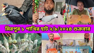 Mirpur 1 Pakhir hat  Pakhir hat  পাখির হাট  মিরপুর ১ পাখির হাট  কথা বলা পাখি এসেছে 💥 Atik Vlogs [upl. by Tanitansy]