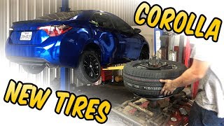 BALD TIRES 😮 New Tires 21545 R17 Hankook Toyota Corolla S 17quot wheels [upl. by Whit]