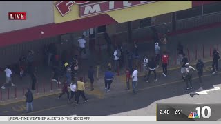 Police Chase Looters Away from Port Richmond Stores  NBC10 Philadelphia [upl. by Liebermann764]