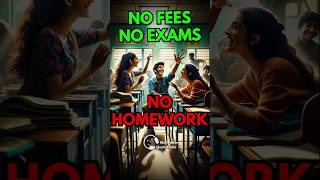 ZERO Homework 0 Exams 😱 World’s No1 School for Students studytips studymotivation [upl. by Kurth306]