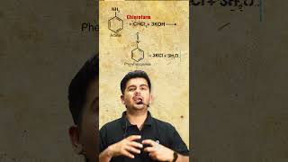 Carbylamine reaction  Isocyanide test  in 1 minute organicchemistry jee neet [upl. by Annodahs191]