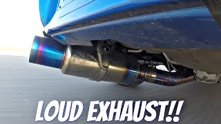 Subaru Impreza STi with Tomei Ti Titanium Exhaust LOUD Sound [upl. by Hgielrak]