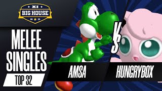 aMSa Yoshi vs Hungrybox Jigglypuff  Melee Singles Winners Top 64  The Big House 11 [upl. by Eatnod]