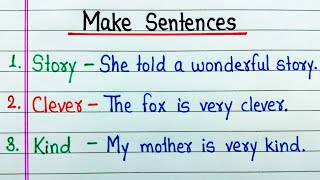 Make Sentence  Sentence  English Sentence  How to Make Sentences using the following words [upl. by Anibor]