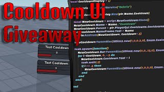 Cooldown Ui Module  Roblox Studio GIVEAWAY  TUTORIAL [upl. by Hamner]