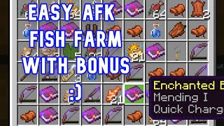 Easy AFK Fish Farm with AutoClicker Minecraft Bedrock 120 MCPEXboxPS4Nintendo SwitchPC [upl. by Kellene]