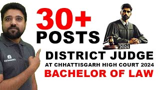 📝 Vacancy for District Judge at Chhattisgarh High Court 2024  Apply Now ⚖️ I Job Wanter [upl. by Cordova]