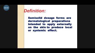 Semisolid Dosage Forms  Ointments Paste and Jellies [upl. by Limak66]