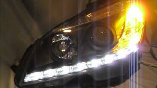 SWDRL Scheinwerfer MB W204 CKlasse LED Tagfahrlicht black SWTuning [upl. by Norrat]