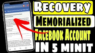 How to recover Memorialized Facebook account।।How to Back remember fb id।। [upl. by Him]