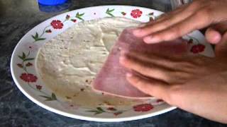 How to Make a TurkeyHam wrap [upl. by Waldos902]