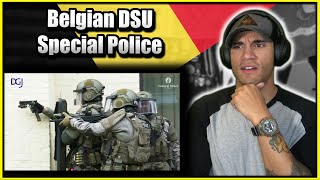 US Marine reacts to the Belgian DSU Special Police [upl. by Yellat282]