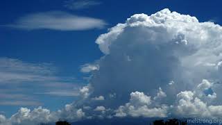 Time lapse of vigorously convecting cumulonimbus thunderstorm over the Sandia Mountains 4k [upl. by Torie30]