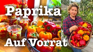 Paprika im Glas🌶️🌿 4 Rezepte für den Wintervorrat 🌶️🌿 Einkochen und haltbar machen [upl. by Cornell]