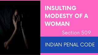 Outraging the modesty of a woman  Section 509 Indian Penal Code l Legal Ontologies [upl. by Edasalof]