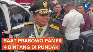 Reaksi Prabowo Terima Pangkat Jenderal Kehormatan quotKayaknya Berat Yaquot [upl. by Haddad]