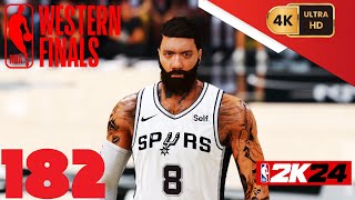 NBA 2K24 My Career PC 4K EP182 Playoffs Western Conference Finals Game 1 Jazz  Spurs [upl. by Warfold298]