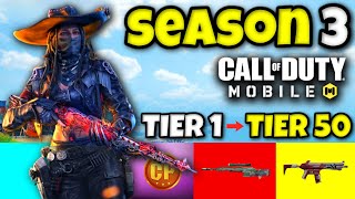 NEW MAXED OUT SEASON 3 BATTLE PASS in COD MOBILE 😍 [upl. by Greenebaum]