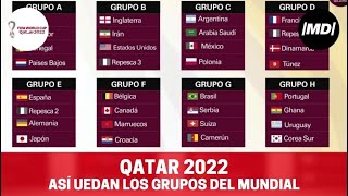 Así quedan los grupos del Mundial de Qatar 2022 [upl. by Nahsyar]