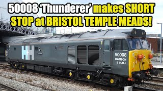 50008 THUNDERER makes a short STOP AT BRISTOL  Plus COLAS TAMPER heads for Tavistock  22072024 [upl. by Thirzi]