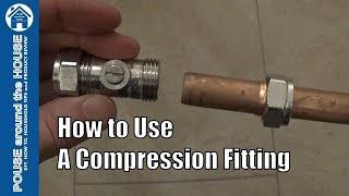 How to use a compression fitting Compression plumbing tutorial Plumbing for beginners [upl. by Anem]