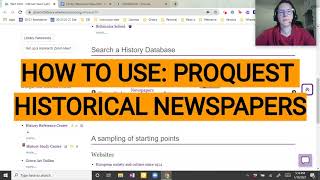 How to use ProQuest Historical Newspapers [upl. by Trellas]