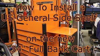 How to Install a Folding Side Tray on Harbor Freights US General Master Tech Service Cart [upl. by Orianna]