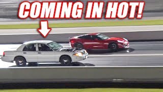 Supercharged Cop Car TAKES DOWN Modded Corvette AND Mustang GT500 [upl. by Ellevel334]