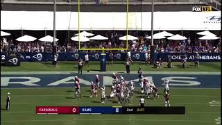 Johnny Hekker Kicks a Field Goal Los Angeles Rams  Arizona Cardinals Week 2 2018 [upl. by Agathe]