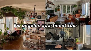 apartment tour vintage 1 bedroom colorful decor lots of plants [upl. by Eenoj]