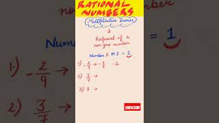 Multiplicative inverse of a number  rational numbers shorts mathshorts multiplicativeinverse [upl. by Christmas]