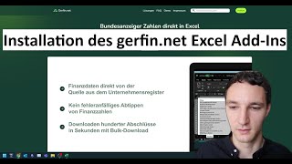 Installation des gerfinnet Excel AddIns [upl. by Giorgia]