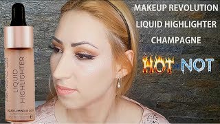 Makeup Revolution Liquid Highlighter  Champagne Review [upl. by Ahsinelg]