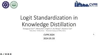 CVPR 2024 Highlight Logit Standardization in Knowledge Distillation [upl. by Alrep846]