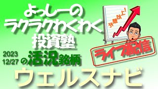 【ウェルスナビ】 7342 11月21日以来の高値を更新！ 活況銘柄を徹底分析！ [upl. by Inalaehon]