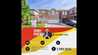 Check out this open house Listing Address 22 Roxton Brampton Fletchers Meadow Ontario L7A2E7 [upl. by Unni]