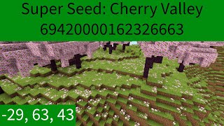 Minecraft Super Seed Cherry Valley 3 Tunneling Through the Mountain [upl. by Welbie]