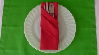 Napkin Folding  Buffet Pouch [upl. by Eniruam]