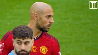 Sofyan Amrabat vs Manchester City  FA Cup Final 2324 Highlights [upl. by Kletter]