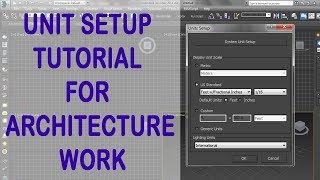 3ds max tutorial HINDI  How to set unit setup for Architectural modeling [upl. by Alehtse]